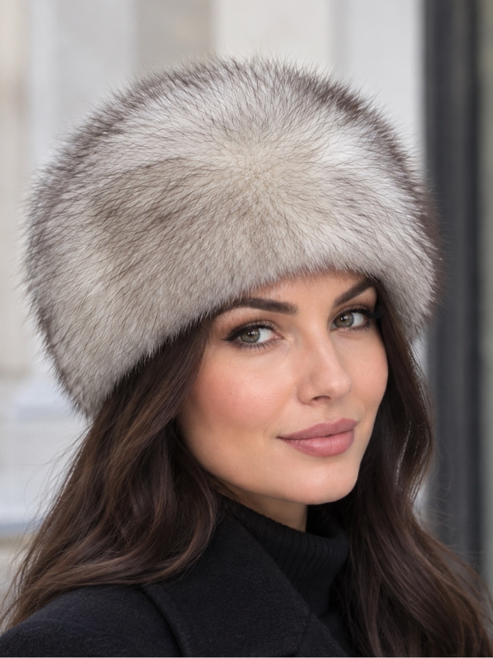 Vintage Genuine Silver Fox Fur Hat – Russian Kubanka Cossack Style